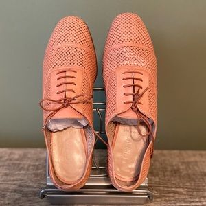 J Crew Leather Mesh laced shoes 8.5
